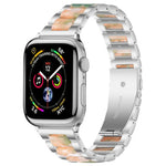 Pulseira de Relógio em Metal e Resina com Três Contas xDfind, Para Apple Watch 42 / 44 / 45 / 46 / 49mm, Para Apple Watch 38 / 40 / 41 / S10 42mm