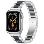 Pulseira de Relógio em Metal e Resina com Três Contas xDfind, Para Apple Watch 42 / 44 / 45 / 46 / 49mm, Para Apple Watch 38 / 40 / 41 / S10 42mm