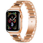 Pulseira de Relógio em Metal e Resina com Três Contas xDfind, Para Apple Watch 42 / 44 / 45 / 46 / 49mm, Para Apple Watch 38 / 40 / 41 / S10 42mm
