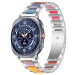 Correia de Relógio de Metal com Resina de Três Contas xDfind, Para Samsung Galaxy Watch Ultra/Ultra 2025, Para Samsung Galaxy Watch8 / 8 Classic, Para Samsung Galaxy Watch 7 / 6 / 5 / FE