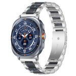 Correia de Relógio de Metal com Resina de Três Contas xDfind, Para Samsung Galaxy Watch Ultra/Ultra 2025, Para Samsung Galaxy Watch8 / 8 Classic, Para Samsung Galaxy Watch 7 / 6 / 5 / FE
