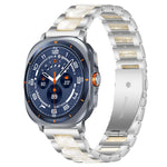 Correia de Relógio de Metal com Resina de Três Contas xDfind, Para Samsung Galaxy Watch Ultra/Ultra 2025, Para Samsung Galaxy Watch8 / 8 Classic, Para Samsung Galaxy Watch 7 / 6 / 5 / FE