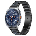 Correia de Relógio de Metal com Resina de Três Contas xDfind, Para Samsung Galaxy Watch Ultra/Ultra 2025, Para Samsung Galaxy Watch8 / 8 Classic, Para Samsung Galaxy Watch 7 / 6 / 5 / FE