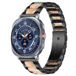 Correia de Relógio de Metal com Resina de Três Contas xDfind, Para Samsung Galaxy Watch Ultra/Ultra 2025, Para Samsung Galaxy Watch8 / 8 Classic, Para Samsung Galaxy Watch 7 / 6 / 5 / FE