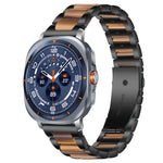 Correia de Relógio de Metal com Resina de Três Contas xDfind, Para Samsung Galaxy Watch Ultra/Ultra 2025, Para Samsung Galaxy Watch8 / 8 Classic, Para Samsung Galaxy Watch 7 / 6 / 5 / FE
