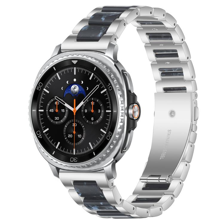 Correia de Relógio de Metal com Resina de Três Contas xDfind, Para Samsung Galaxy Watch Ultra/Ultra 2025, Para Samsung Galaxy Watch8 / 8 Classic, Para Samsung Galaxy Watch 7 / 6 / 5 / FE