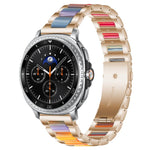 Correia de Relógio de Metal com Resina de Três Contas xDfind, Para Samsung Galaxy Watch Ultra/Ultra 2025, Para Samsung Galaxy Watch8 / 8 Classic, Para Samsung Galaxy Watch 7 / 6 / 5 / FE