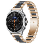 Correia de Relógio de Metal com Resina de Três Contas xDfind, Para Samsung Galaxy Watch Ultra/Ultra 2025, Para Samsung Galaxy Watch8 / 8 Classic, Para Samsung Galaxy Watch 7 / 6 / 5 / FE