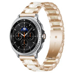 Correia de Relógio de Metal com Resina de Três Contas xDfind, Para Samsung Galaxy Watch Ultra/Ultra 2025, Para Samsung Galaxy Watch8 / 8 Classic, Para Samsung Galaxy Watch 7 / 6 / 5 / FE