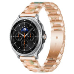 Correia de Relógio de Metal com Resina de Três Contas xDfind, Para Samsung Galaxy Watch Ultra/Ultra 2025, Para Samsung Galaxy Watch8 / 8 Classic, Para Samsung Galaxy Watch 7 / 6 / 5 / FE