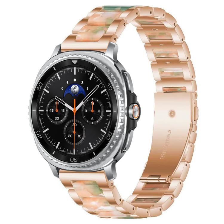 Correia de Relógio de Metal com Resina de Três Contas xDfind, Para Samsung Galaxy Watch Ultra/Ultra 2025, Para Samsung Galaxy Watch8 / 8 Classic, Para Samsung Galaxy Watch 7 / 6 / 5 / FE