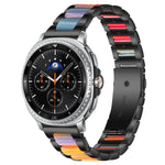 Correia de Relógio de Metal com Resina de Três Contas xDfind, Para Samsung Galaxy Watch Ultra/Ultra 2025, Para Samsung Galaxy Watch8 / 8 Classic, Para Samsung Galaxy Watch 7 / 6 / 5 / FE