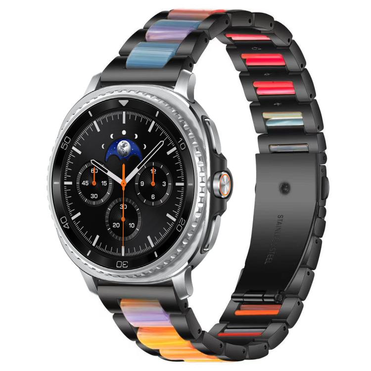 Correia de Relógio de Metal com Resina de Três Contas xDfind, Para Samsung Galaxy Watch Ultra/Ultra 2025, Para Samsung Galaxy Watch8 / 8 Classic, Para Samsung Galaxy Watch 7 / 6 / 5 / FE