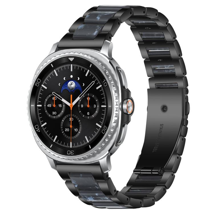 Correia de Relógio de Metal com Resina de Três Contas xDfind, Para Samsung Galaxy Watch Ultra/Ultra 2025, Para Samsung Galaxy Watch8 / 8 Classic, Para Samsung Galaxy Watch 7 / 6 / 5 / FE