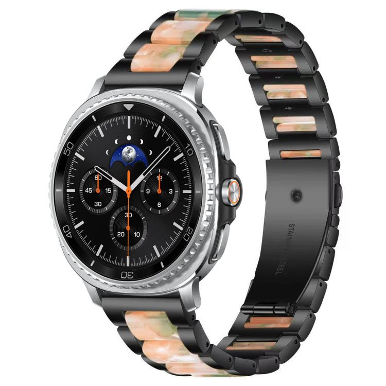 Correia de Relógio de Metal com Resina de Três Contas xDfind, Para Samsung Galaxy Watch Ultra/Ultra 2025, Para Samsung Galaxy Watch8 / 8 Classic, Para Samsung Galaxy Watch 7 / 6 / 5 / FE