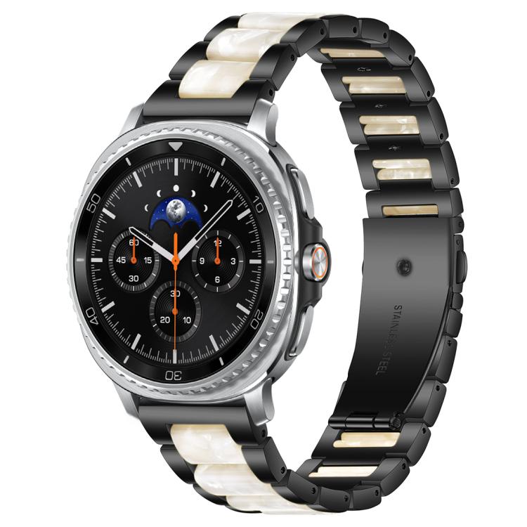 Correia de Relógio de Metal com Resina de Três Contas xDfind, Para Samsung Galaxy Watch Ultra/Ultra 2025, Para Samsung Galaxy Watch8 / 8 Classic, Para Samsung Galaxy Watch 7 / 6 / 5 / FE