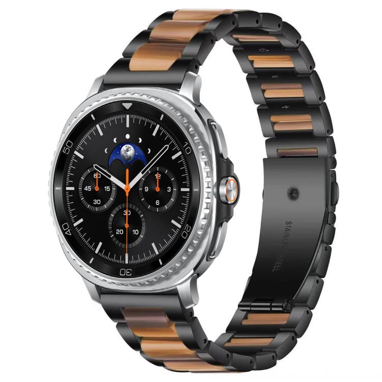 Correia de Relógio de Metal com Resina de Três Contas xDfind, Para Samsung Galaxy Watch Ultra/Ultra 2025, Para Samsung Galaxy Watch8 / 8 Classic, Para Samsung Galaxy Watch 7 / 6 / 5 / FE