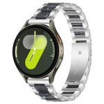 Correia de Relógio de Metal com Resina de Três Contas xDfind, Para Samsung Galaxy Watch Ultra/Ultra 2025, Para Samsung Galaxy Watch8 / 8 Classic, Para Samsung Galaxy Watch 7 / 6 / 5 / FE