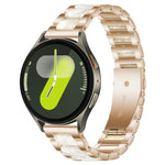 Correia de Relógio de Metal com Resina de Três Contas xDfind, Para Samsung Galaxy Watch Ultra/Ultra 2025, Para Samsung Galaxy Watch8 / 8 Classic, Para Samsung Galaxy Watch 7 / 6 / 5 / FE