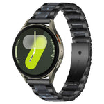 Correia de Relógio de Metal com Resina de Três Contas xDfind, Para Samsung Galaxy Watch Ultra/Ultra 2025, Para Samsung Galaxy Watch8 / 8 Classic, Para Samsung Galaxy Watch 7 / 6 / 5 / FE