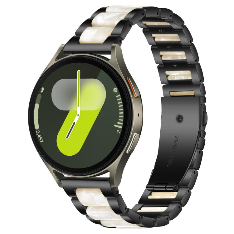 Correia de Relógio de Metal com Resina de Três Contas xDfind, Para Samsung Galaxy Watch Ultra/Ultra 2025, Para Samsung Galaxy Watch8 / 8 Classic, Para Samsung Galaxy Watch 7 / 6 / 5 / FE