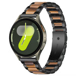 Correia de Relógio de Metal com Resina de Três Contas xDfind, Para Samsung Galaxy Watch Ultra/Ultra 2025, Para Samsung Galaxy Watch8 / 8 Classic, Para Samsung Galaxy Watch 7 / 6 / 5 / FE