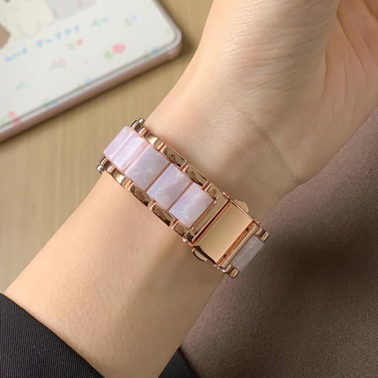 Correia de Relógio de Metal com Resina de Três Contas xDfind, Para Samsung Galaxy Watch Ultra/Ultra 2025, Para Samsung Galaxy Watch8 / 8 Classic, Para Samsung Galaxy Watch 7 / 6 / 5 / FE