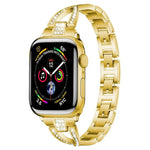 Pulseira de Relógio em Metal com Diamantes em Forma de X de Uma Só Fila xDfind, Para Apple Watch 42 / 44 / 45 / 46 / 49mm, Para Apple Watch 38 / 40 / 41 / S10 42mm