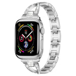 Pulseira de Relógio em Metal com Diamantes em Forma de X de Uma Só Fila xDfind, Para Apple Watch 42 / 44 / 45 / 46 / 49mm, Para Apple Watch 38 / 40 / 41 / S10 42mm
