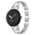 Pulseira de Relógio Metálica com Diamantes em Forma de X xDfind, para Google Pixel Watch 4 / 3 / 2 / 1 41mm