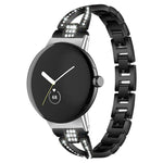 Pulseira de Relógio Metálica com Diamantes em Forma de X xDfind, para Google Pixel Watch 4 / 3 / 2 / 1 41mm