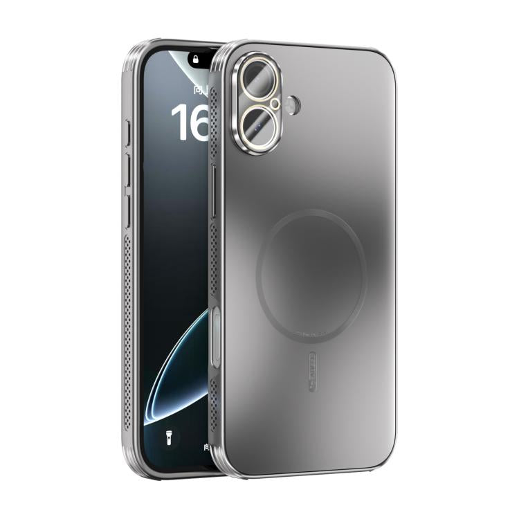 Capa para telemóvel ABEEL MagSafe fosca com dissipação de calor e película para lente, para iPhone 17e / 16e, para iPhone 17 Pro Max, para iPhone 17 Pro, para iPhone 17, para iPhone Air, para iPhone 16 Pro Max, para iPhone 16 Pro, para iPhone 16 Plus