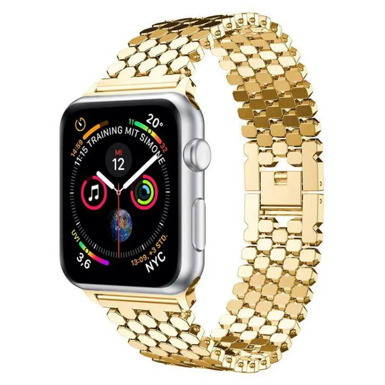 Pulseira de Relógio em Metal com Textura de Escama de Peixe xDfind, Para Apple Watch 42 / 44 / 45 / 46 / 49mm, Para Apple Watch 38 / 40 / 41 / S11 42mm