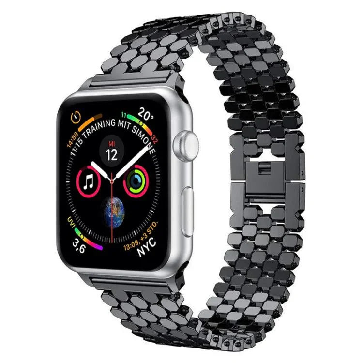 Pulseira de Relógio em Metal com Textura de Escama de Peixe xDfind, Para Apple Watch 42 / 44 / 45 / 46 / 49mm, Para Apple Watch 38 / 40 / 41 / S11 42mm
