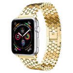 Pulseira de Relógio em Metal com Textura de Escama de Peixe xDfind, Para Apple Watch 42 / 44 / 45 / 46 / 49mm, Para Apple Watch 38 / 40 / 41 / S11 42mm