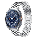 Correia de Relógio Metálica com Textura de Escama de Peixe xDfind, Para Samsung Galaxy Watch Ultra/Ultra 2025, Para Samsung Galaxy Watch8 / 8 Classic, Para Samsung Galaxy Watch7 / FE / 6 / 5 / 4, Para Samsung Galaxy Fit3