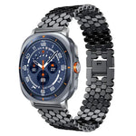 Correia de Relógio Metálica com Textura de Escama de Peixe xDfind, Para Samsung Galaxy Watch Ultra/Ultra 2025, Para Samsung Galaxy Watch8 / 8 Classic, Para Samsung Galaxy Watch7 / FE / 6 / 5 / 4, Para Samsung Galaxy Fit3