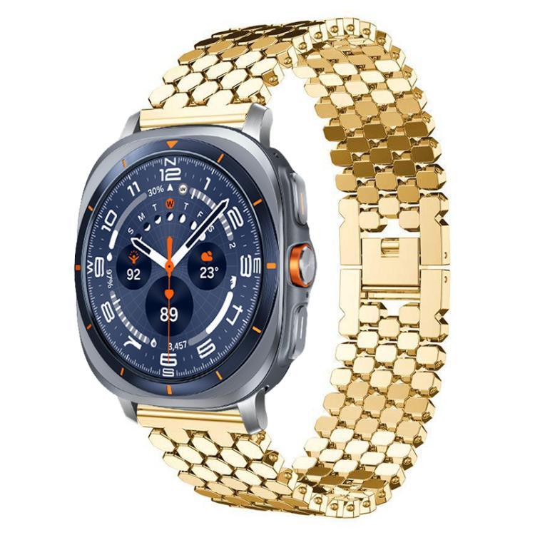 Correia de Relógio Metálica com Textura de Escama de Peixe xDfind, Para Samsung Galaxy Watch Ultra/Ultra 2025, Para Samsung Galaxy Watch8 / 8 Classic, Para Samsung Galaxy Watch7 / FE / 6 / 5 / 4, Para Samsung Galaxy Fit3