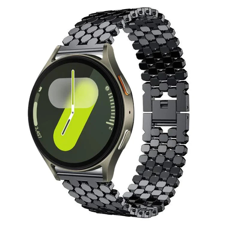 Correia de Relógio Metálica com Textura de Escama de Peixe xDfind, Para Samsung Galaxy Watch Ultra/Ultra 2025, Para Samsung Galaxy Watch8 / 8 Classic, Para Samsung Galaxy Watch7 / FE / 6 / 5 / 4, Para Samsung Galaxy Fit3