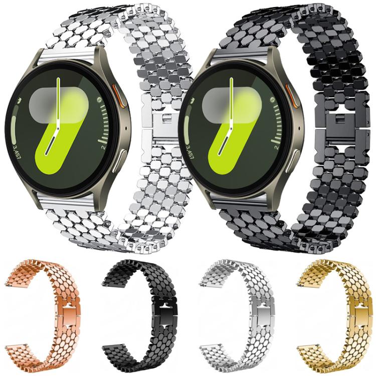 Correia de Relógio Metálica com Textura de Escama de Peixe xDfind, Para Samsung Galaxy Watch Ultra/Ultra 2025, Para Samsung Galaxy Watch8 / 8 Classic, Para Samsung Galaxy Watch7 / FE / 6 / 5 / 4, Para Samsung Galaxy Fit3