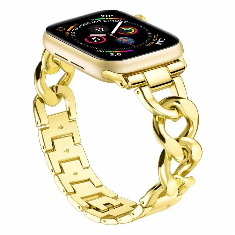 Pulseira de Relógio em Metal com Corrente de Ganga xDfind, Para Apple Watch 42 / 44 / 45 / 46 / 49mm