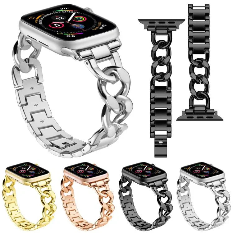 Pulseira de Relógio em Metal com Corrente de Ganga xDfind, Para Apple Watch 42 / 44 / 45 / 46 / 49mm