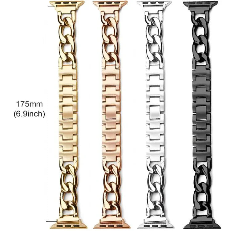 Pulseira de Relógio em Metal com Corrente de Ganga xDfind, Para Apple Watch 42 / 44 / 45 / 46 / 49mm