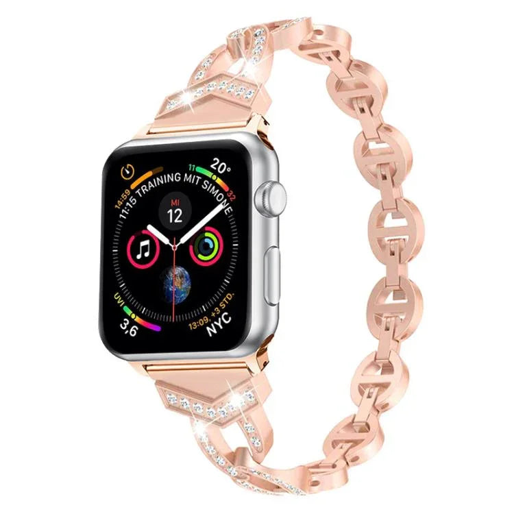 Pulseira de Relógio em Aço Inoxidável com Diamantes xDfind, Para Apple Watch 42 / 44 / 45 / 46 / 49mm, Para Apple Watch 38 / 40 / 41 / S10 42mm