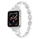 Pulseira de Relógio em Aço Inoxidável com Diamantes xDfind, Para Apple Watch 42 / 44 / 45 / 46 / 49mm, Para Apple Watch 38 / 40 / 41 / S10 42mm