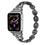 Pulseira de Relógio em Aço Inoxidável com Diamantes xDfind, Para Apple Watch 42 / 44 / 45 / 46 / 49mm, Para Apple Watch 38 / 40 / 41 / S10 42mm