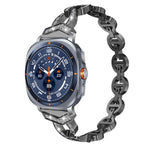 Correia de Relógio em Aço Inoxidável com Diamantes xDfind, Para Samsung Galaxy Watch Ultra/Ultra 2025, Para Samsung Galaxy Watch8 / 8 Classic