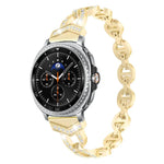Correia de Relógio em Aço Inoxidável com Diamantes xDfind, Para Samsung Galaxy Watch Ultra/Ultra 2025, Para Samsung Galaxy Watch8 / 8 Classic