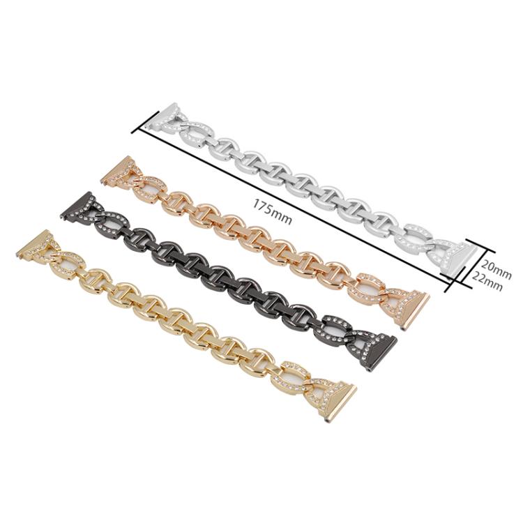 Correia de Relógio em Aço Inoxidável com Diamantes xDfind, Para Samsung Galaxy Watch Ultra/Ultra 2025, Para Samsung Galaxy Watch8 / 8 Classic