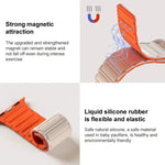 Pulseira de Relógio em Silicone Magnético em Forma de I xDfind, Para Apple Watch 42 / 44 / 45 / 46 / 49mm, Para Apple Watch 38 / 40 / 41 / S10 42mm
